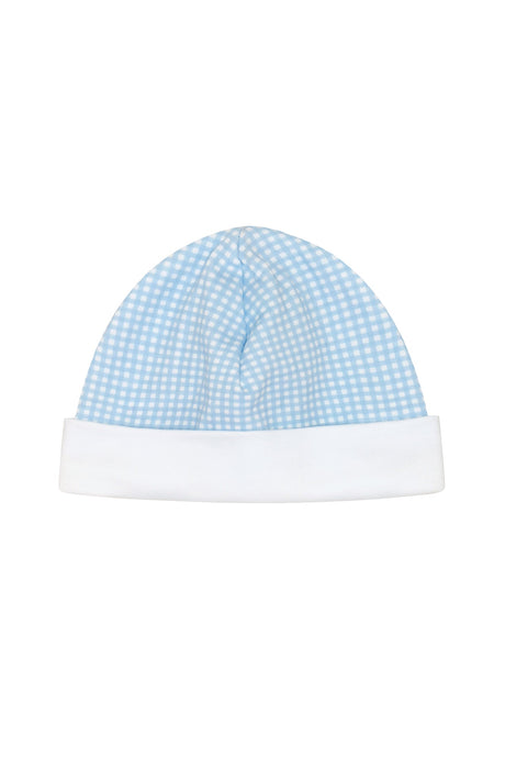 Blue Gingham Baby Hat - HoneyBug 