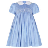 Blue Nella Smocked Dress