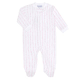 Pink Twirls Zipper Footie - HoneyBug 