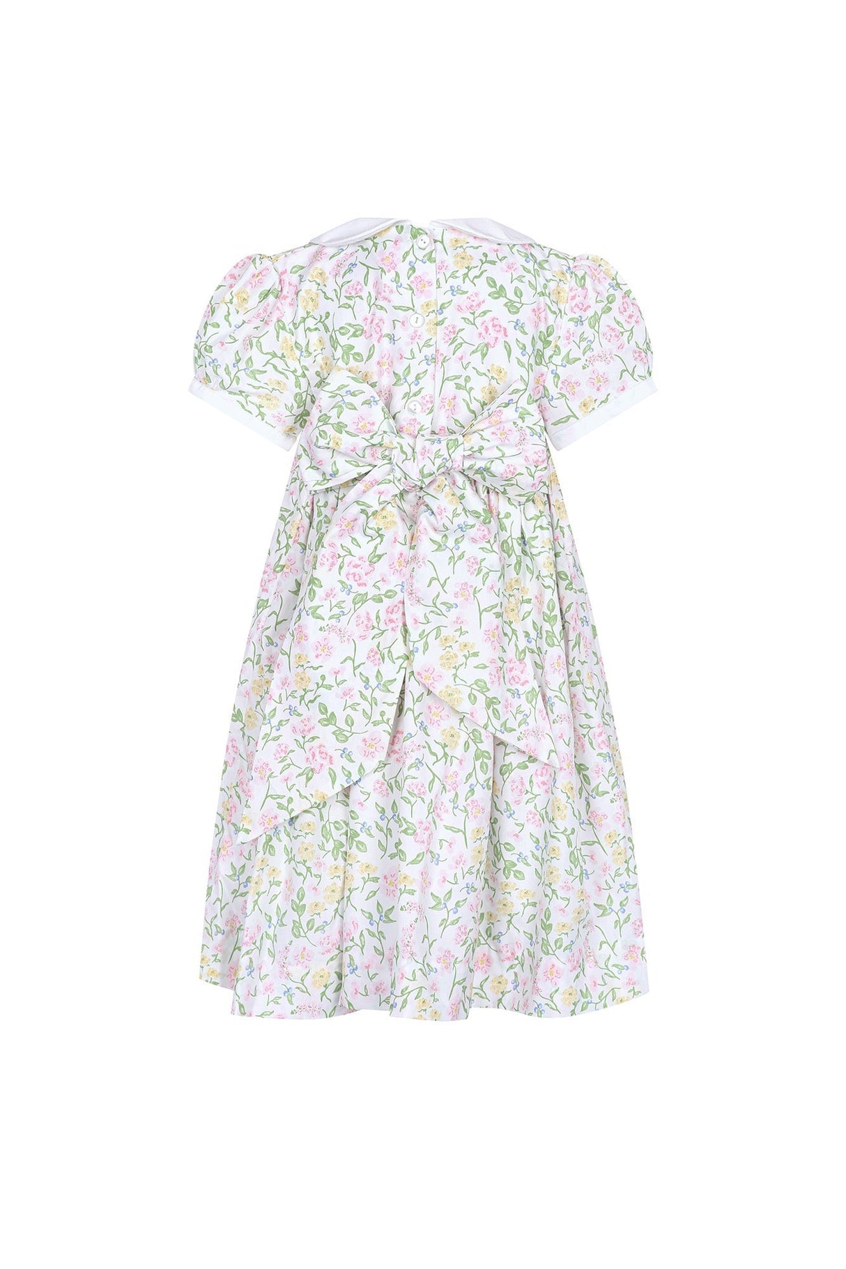 Berry Wildflowers Print Smocked Dress