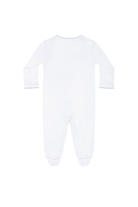 Blue Crochet Footie - HoneyBug 