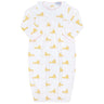 Pink Ducks Print Gown