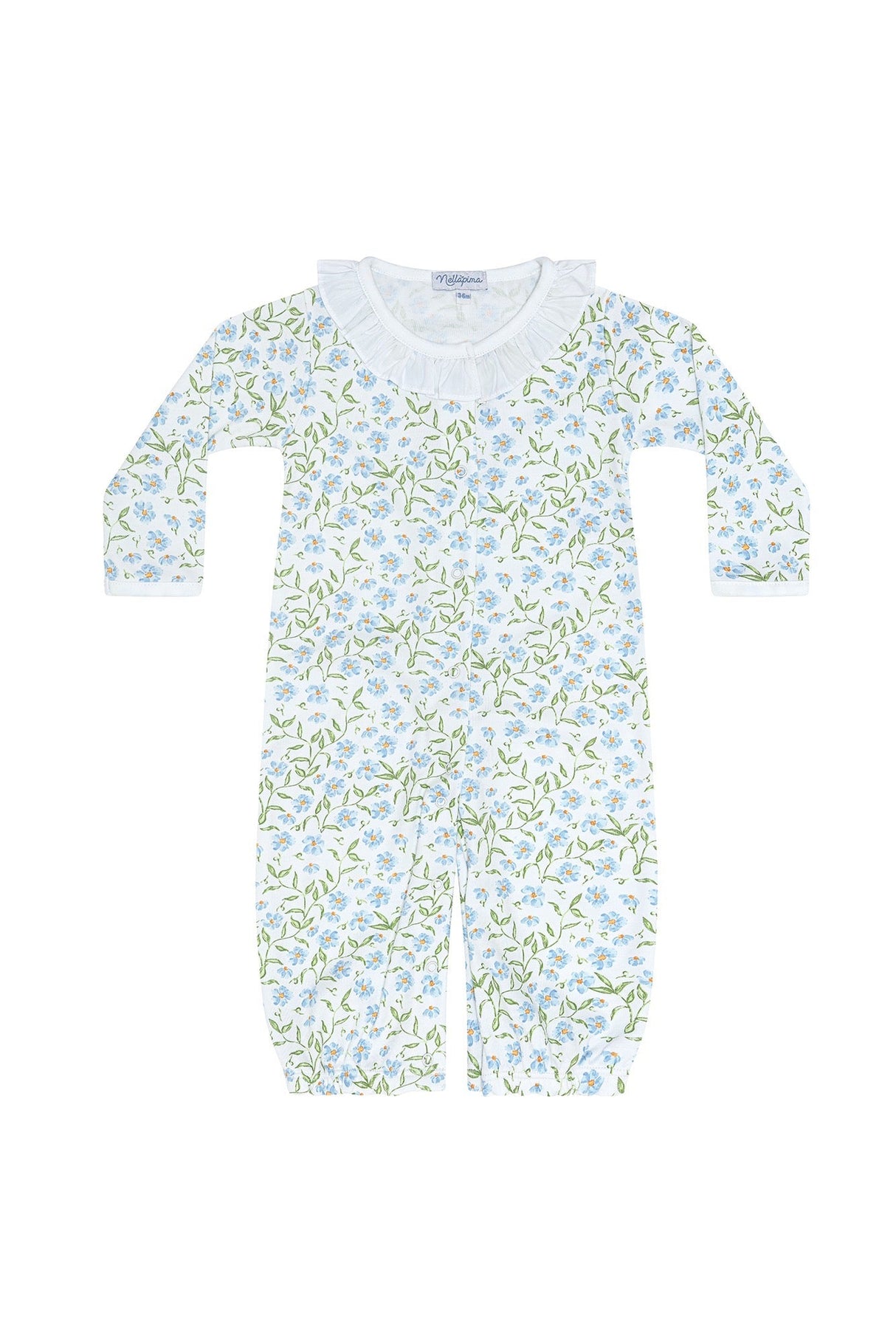 Blue Vines Print Converter Gown - HoneyBug 