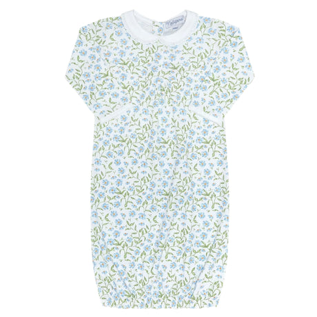 Blue Vines Print Gown - HoneyBug 