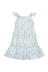 Blue Vines Woven Summer Dress - HoneyBug 