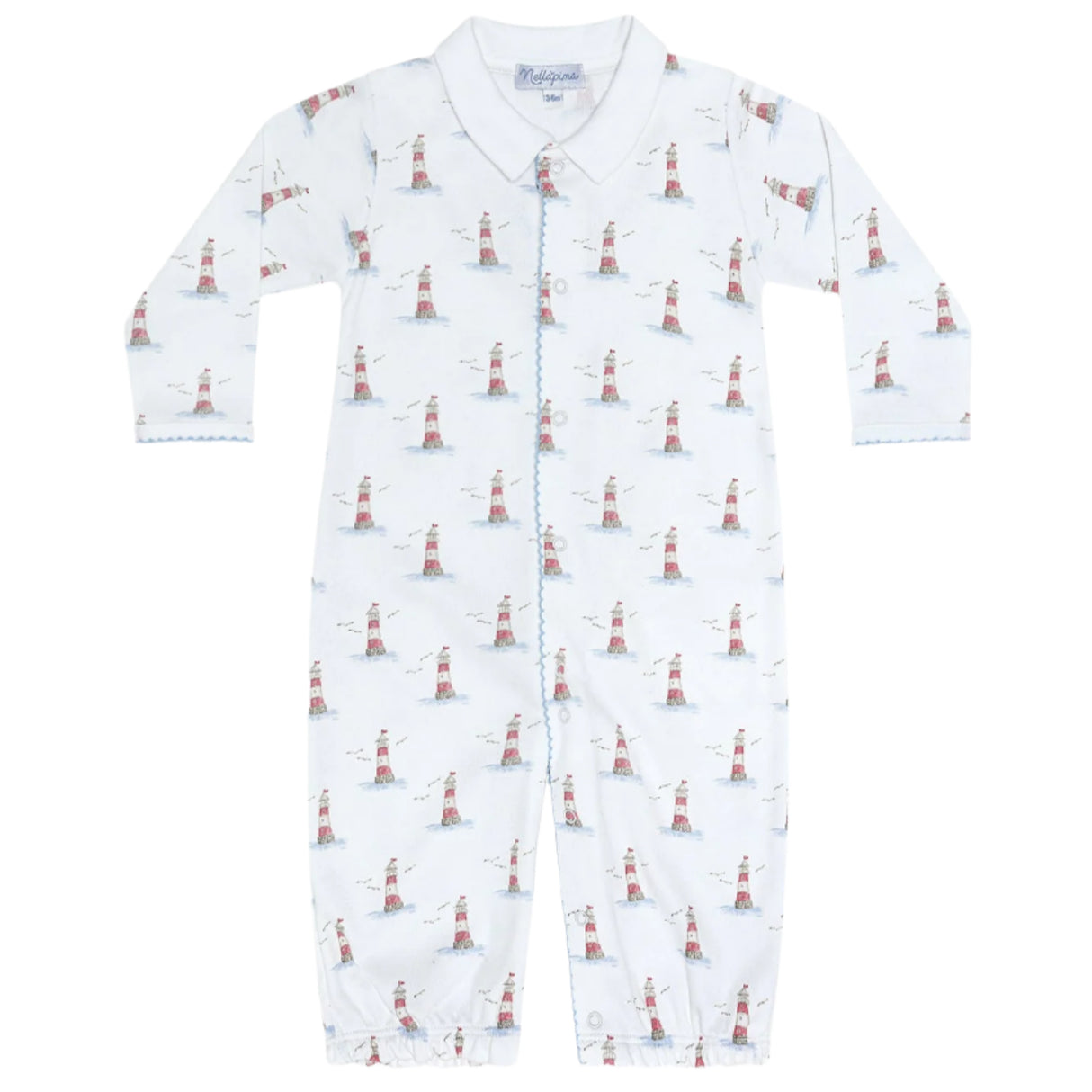 Lighthouse Print Converter Gown - HoneyBug 