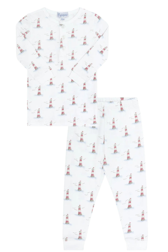 Lighthouse Print Pajama - HoneyBug 