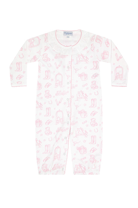 Pink Lone Star Toile Converter Gown - HoneyBug 