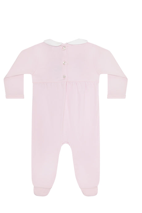 Pink Puppy Love Embroidery Footie - HoneyBug 