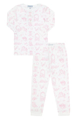 Pink Lone Star Toile Pajamas - HoneyBug 