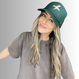 Mother Strong Printed Trucker Hat - Forest Green - HoneyBug 