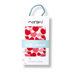 Organic Crib Sheet - Red & Pink Hearts