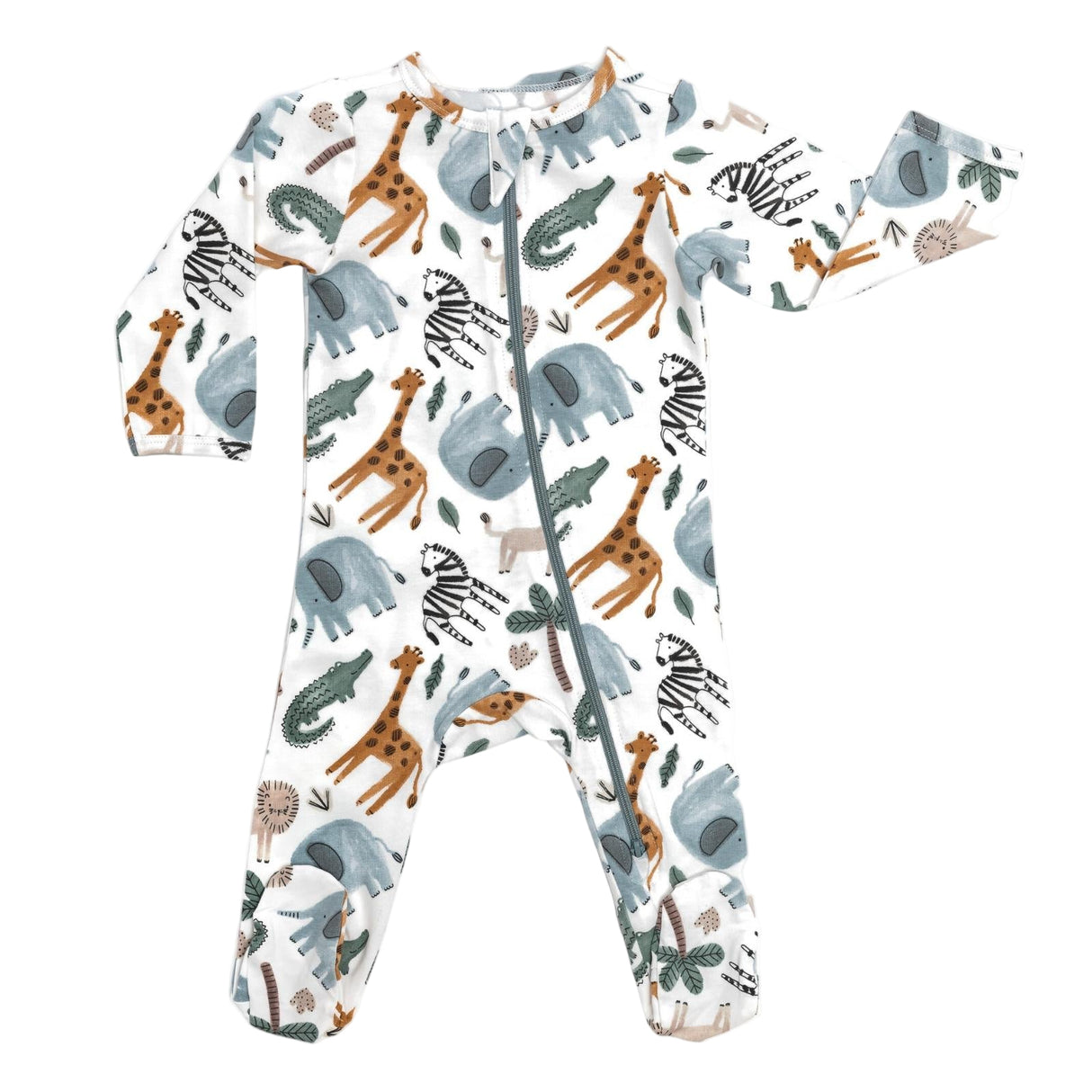 Organic Footie - Safari Animals