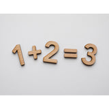 Wooden Number Set • Wood Numerals & Math Symbols in Maple - HoneyBug 