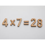 Wooden Number Set • Wood Numerals & Math Symbols in Maple - HoneyBug 