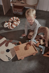 Wooden Rainbow Wagon with Blocks