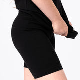 Obsidian Black Bamboo Blend Kid's Oversized Tee & Biker Short Set - HoneyBug 