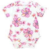 Hibiscus Kiss Bamboo Onesie - HoneyBug 