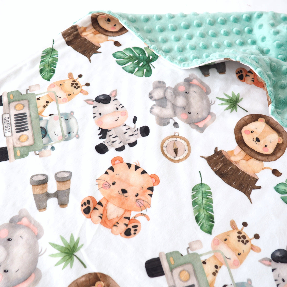 Premium Baby & Toddler Minky Blanket - Safari