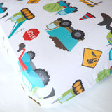 Fitted Crib Sheet - Construction Trucks