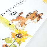 Canvas Kids Growth Chart -Farm Animals