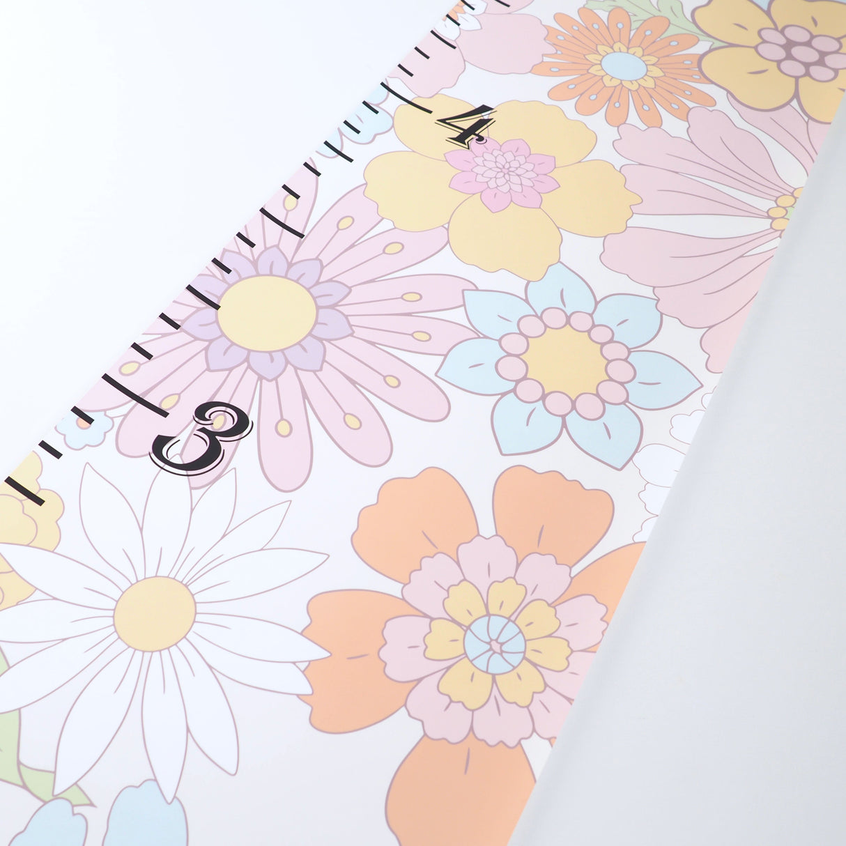 Canvas Kids Growth Chart - Retro Floral