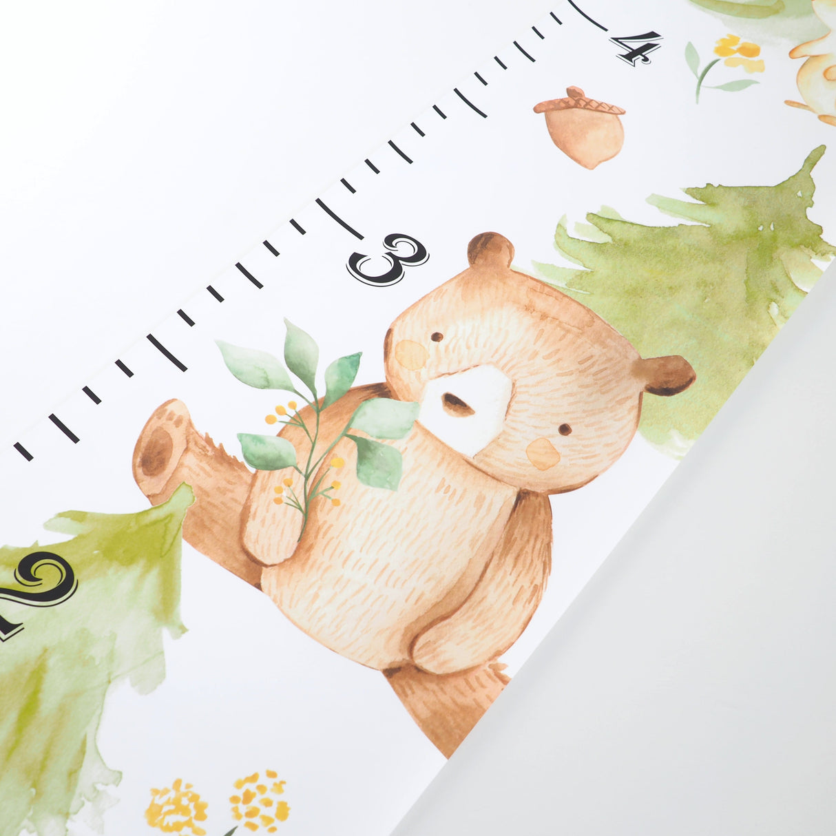 Canvas Kids Growth Chart -Forest Friends