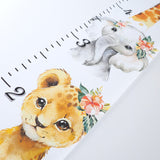 Canvas Kids Growth Chart - Africa Animals