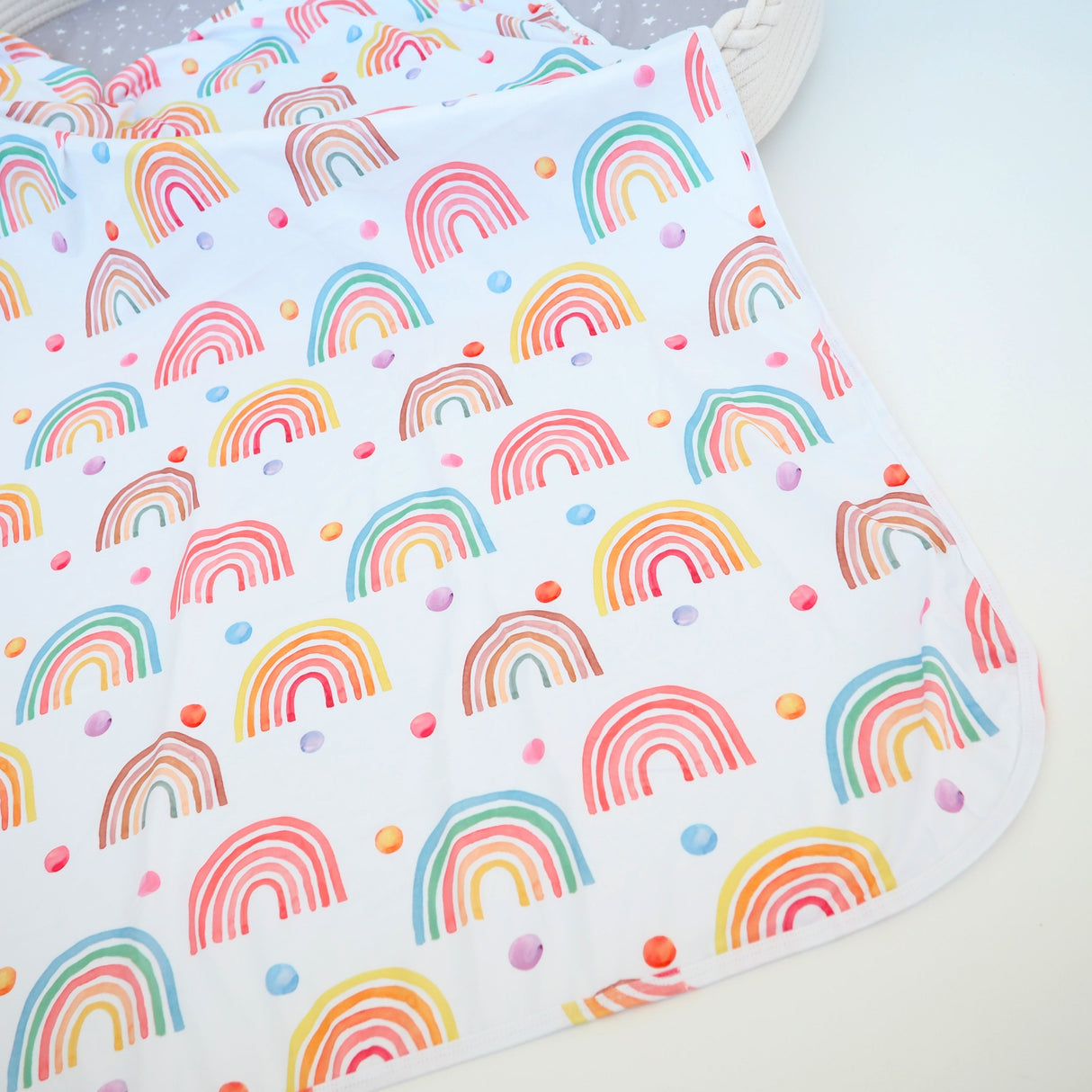 Buttery Soft and Stretchy Swaddle Blanket - Rainbow