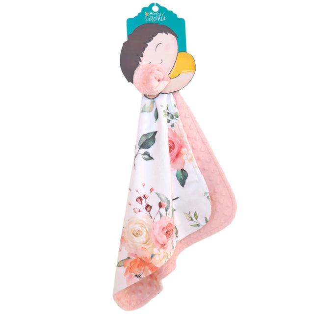 Mini Minky - Peach Floral - HoneyBug 
