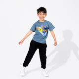 PAW Patrol: The Mighty Movie Chase Oasis Blue Bamboo Terry Kids Oversized T-Shirt - HoneyBug 