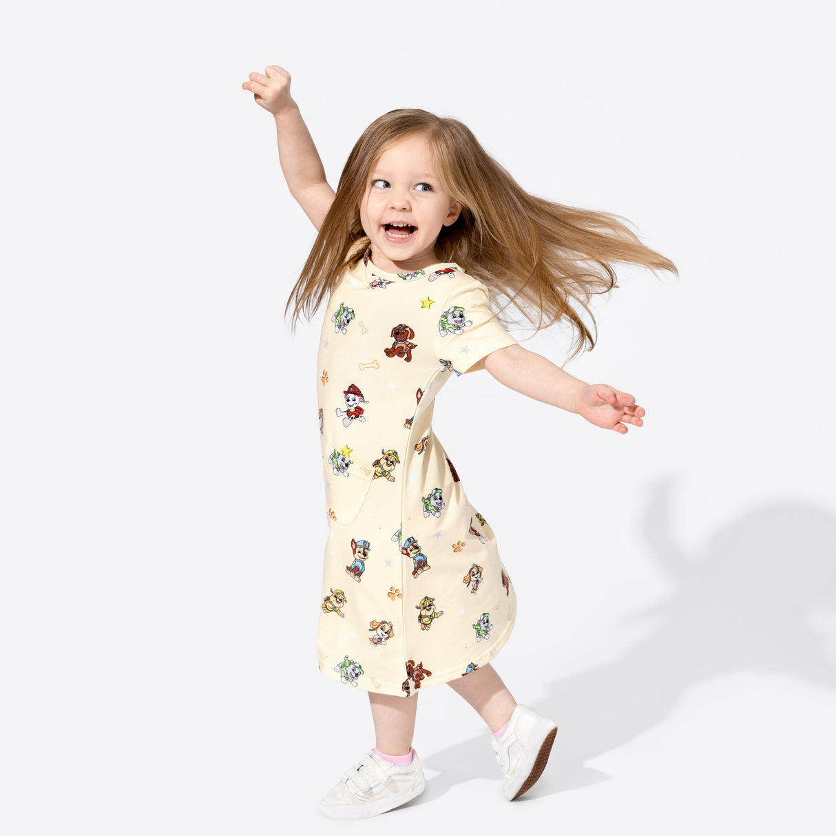 PAW Patrol: Classic Bamboo Terry Daywear Girls' Short Sleeve Dress - HoneyBug 