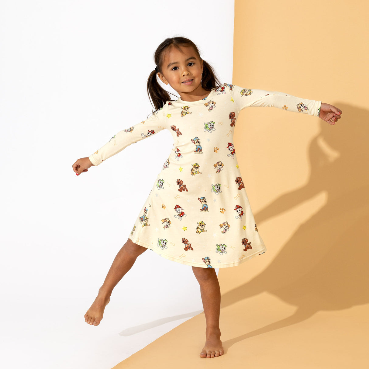 PAW Patrol: Classic Bamboo Girls' Long Sleeve Dress - HoneyBug 