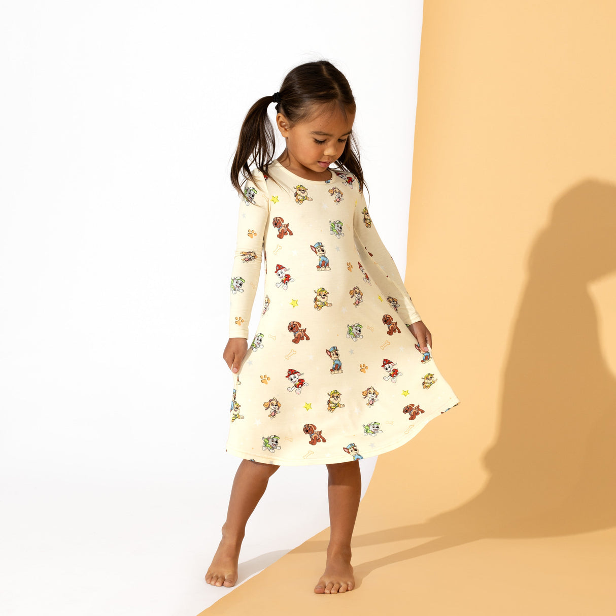PAW Patrol: Classic Bamboo Girls' Long Sleeve Dress - HoneyBug 