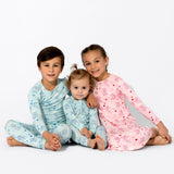 Sweet Hearts Blue Bamboo Convertible Footie - HoneyBug 