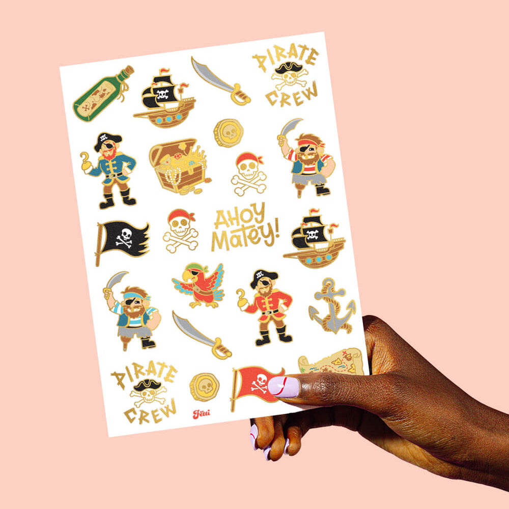 Ahoy Matey! Tats - 44 foil temporary tattoos