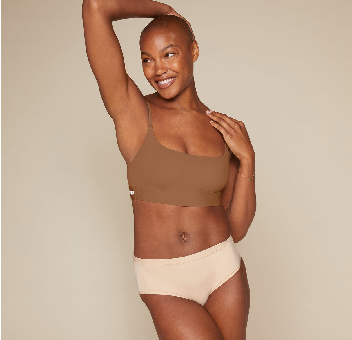 Bliss Scoop Bralette - Brown