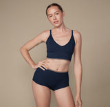 Lounge Rib Triangle Bralette - True Blue