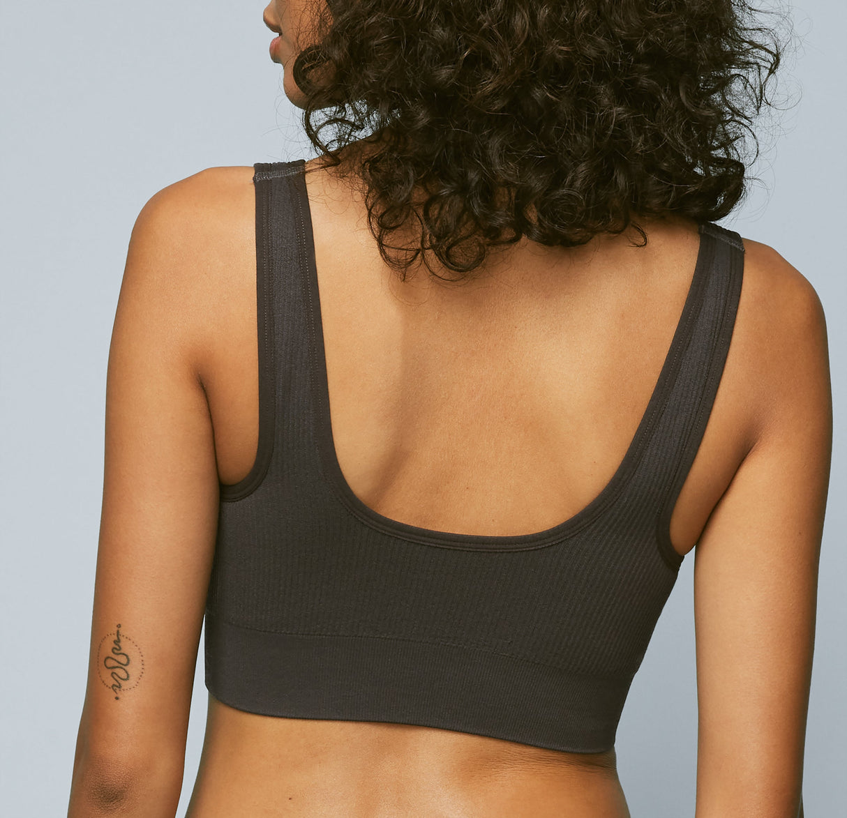 Lounge Rib Scoop Bralette - Charcoal