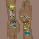 Far Out Glo Tats - 50 Foil Temporary Tattoos