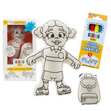 Kiboo Kids Soccer Series: Soccer Girl with Pigtails Doll - Colorable and Washable for Creative Play - HoneyBug 