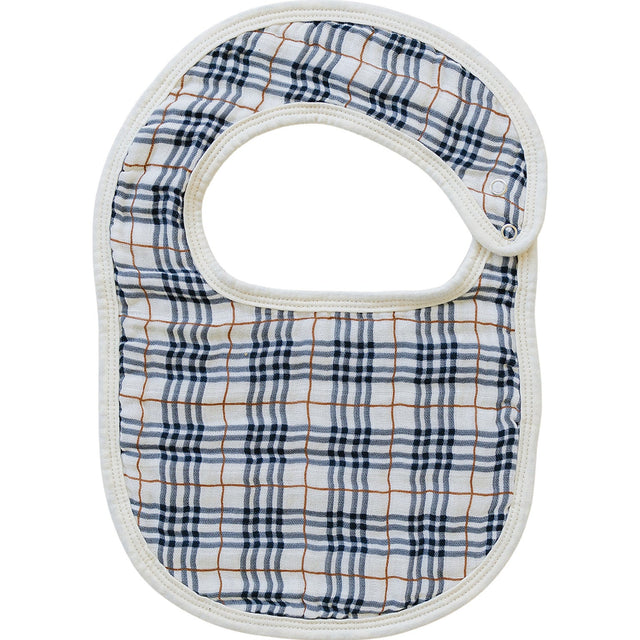 Vintage Plaid Classic Muslin Bib - HoneyBug 