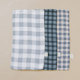 Coastal Plaid Muslin Burp Cloth - HoneyBug 