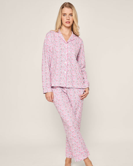Women's Pima Pajama Set in Fleurs de Rose