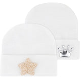Newborn Hospital Hats - Whites - HoneyBug 