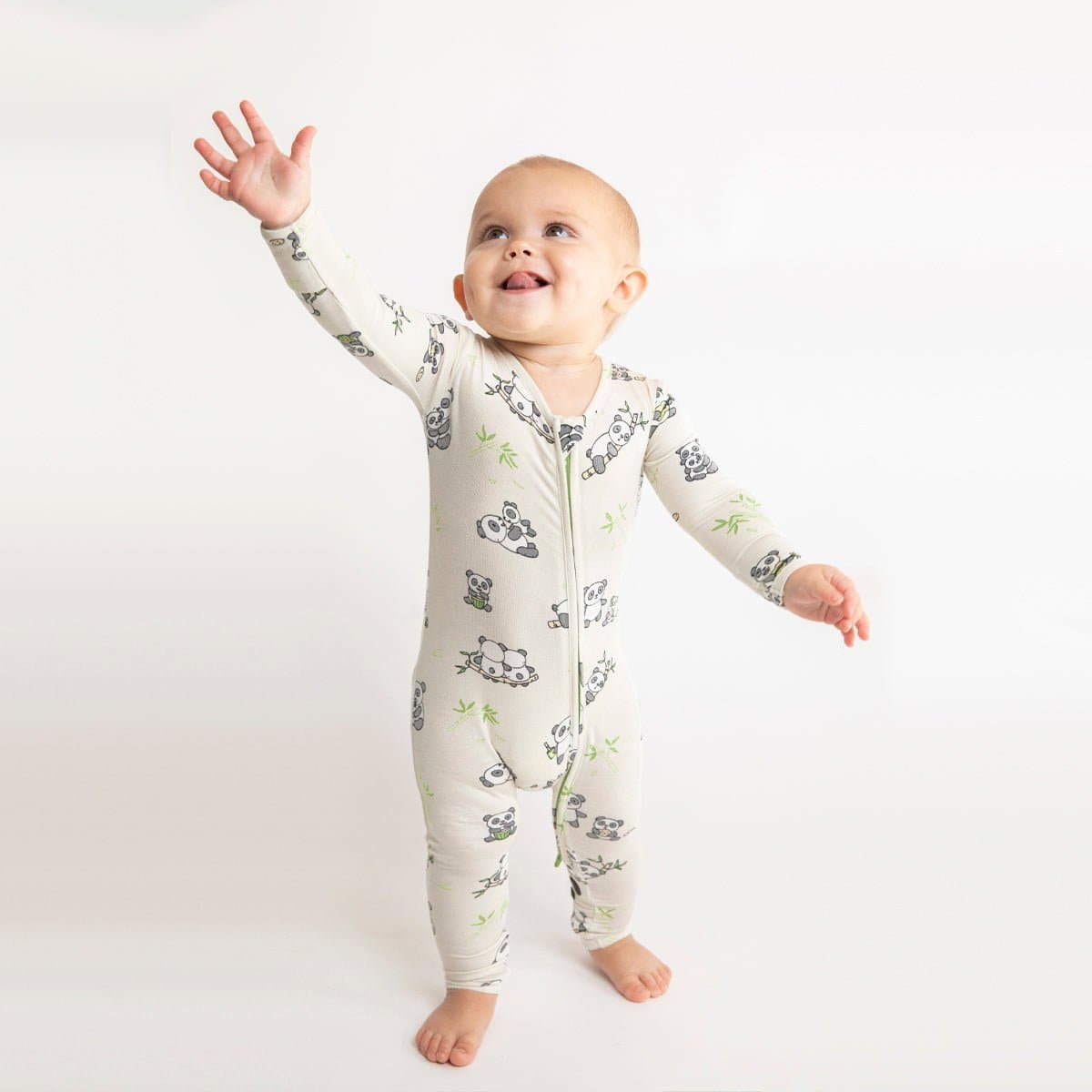 Panda Bamboo Convertible Footie - HoneyBug 