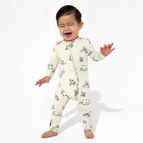 Panda Bamboo Convertible Footie - HoneyBug 