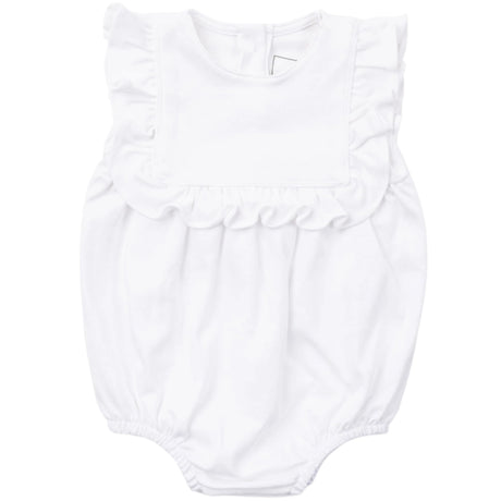 Pearl Girls' Pima Cotton Bubble - White - HoneyBug 