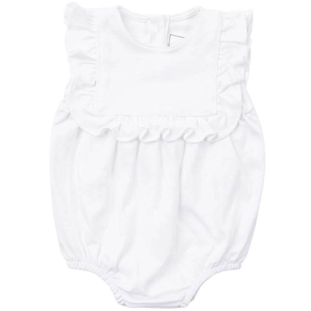 Pearl Girls' Pima Cotton Bubble - White - HoneyBug 