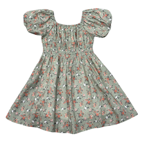 Peasant Bubble Sleeve Dress